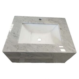 Marble Stone Bathroom Vanity Tops with Square Sinks