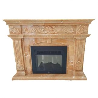 fireplace surround with marble