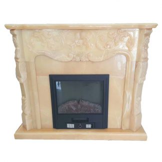 onxy marble electric fireplace surround